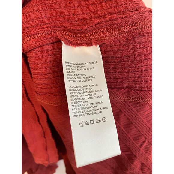 Free People Primrose Thermal Style Long Sleeve Rusty Red Size XS OB1394360 - Picture 6 of 6